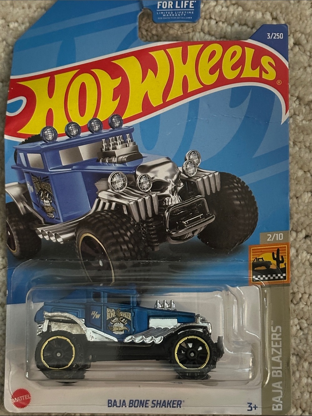 Hot Wheels Baja Bone Shaker Toy Car - Blue